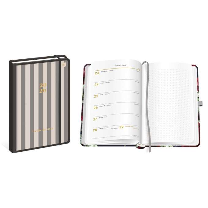 Kalendarz 2026 książkowy B5/192K Metallic Stripes