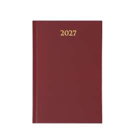 Terminarz 2027 dzienny A5 Divas bordowy